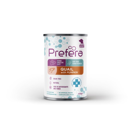 Karma mokra dla psa Prefera Wieprzowina z Dynią   400g