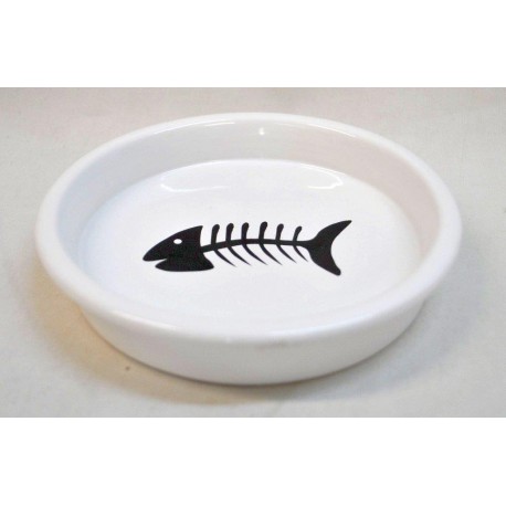 Miska ceramiczna Yarro z wzorem szkieletu ryby