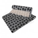 Oryginalne legowisko Vetfleece - Vet Dry Bed - antypoślizgowe, kolor szary w czarne łapki