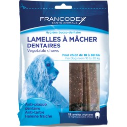 Roślinne paski do żucia dla małych psów Francodex - 15 sztuk