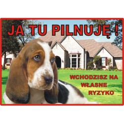 Tabliczka ostrzegawcza laminowana  - Jamnik