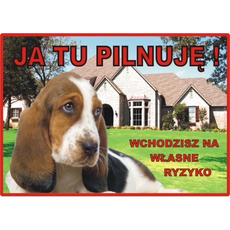 Tabliczka ostrzegawcza laminowana  - Jamnik