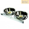 Zestaw dwóch misek metalowych przykręcanych do kojca Dingo - 2,8 l