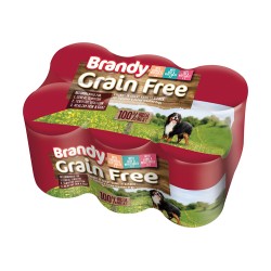 Karma dla psa Brandy Grain Free - mix 3 smaków 6x395g