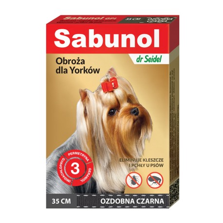 Sabunol - obroża przeciw pchłom i kleszczom - dla psów 50 cm - pomarańczowa w serca