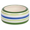 Miska ceramiczna - zielono-niebieskie paski 500 ml