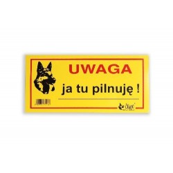 Tabliczka ostrzegawcza Dingo metalowa "UWAGA ostry pies !"