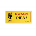 Tabliczka ostrzegawcza Dingo metalowa "UWAGA PIES !"
