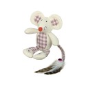 Zabawka dla kota - mysz z szeleszczącymi uszami Kremowa