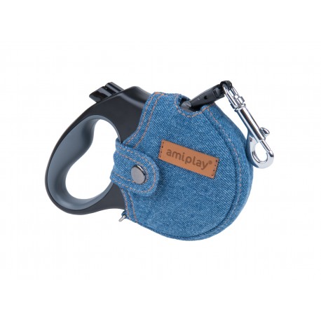 Smycz regulowana z taśmy Denim Jeans - rozm. S