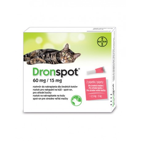 Bayer DronSpot - krople odrobaczające dla małych kotów 0,5-2,5 kg