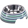 Miska metalowa w obudowie z melaminy - 160 ml - paski