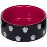 Miska ceramiczna dla psa - czerwona w łapki 0,55 l