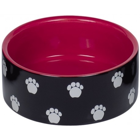 Miska ceramiczna dla psa - szara w łapki 0,55 l