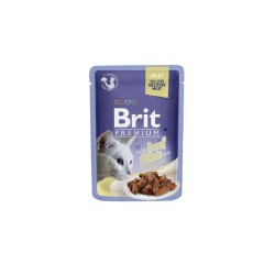 Karma mokra dla kota Britt Premium Gravy Sterilised Fillets Łosoś 85g