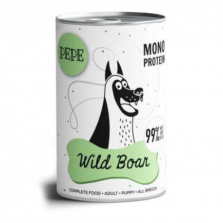 Karma Mokra Paka Zwierzaka Pepe Mono Protein Wieprzowina 400g