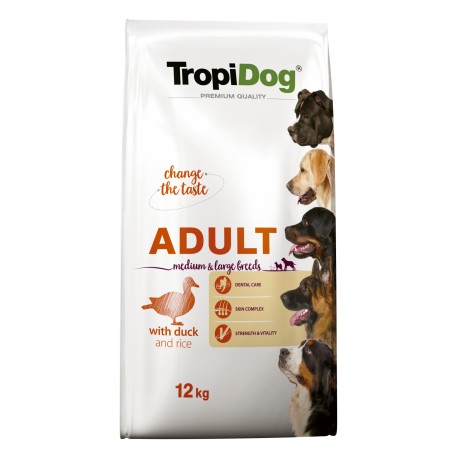 Karma sucha dla psa Tropidog Adult Indyk/Ryż 12 kg