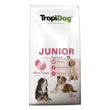 Karma sucha dla psa Tropidog Adult Indyk/Ryż 12 kg