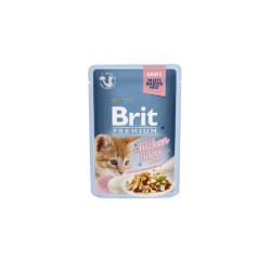 Karma mokra dla kota Brit Premium Gravy Sterilised Fillets Łosoś 85g